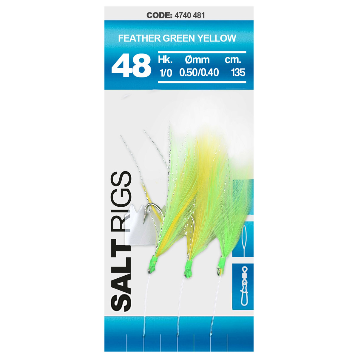 Spro 48 Salt Rig Feather Green Yellow Spro 48 Salt Rig Feather Green Yellow