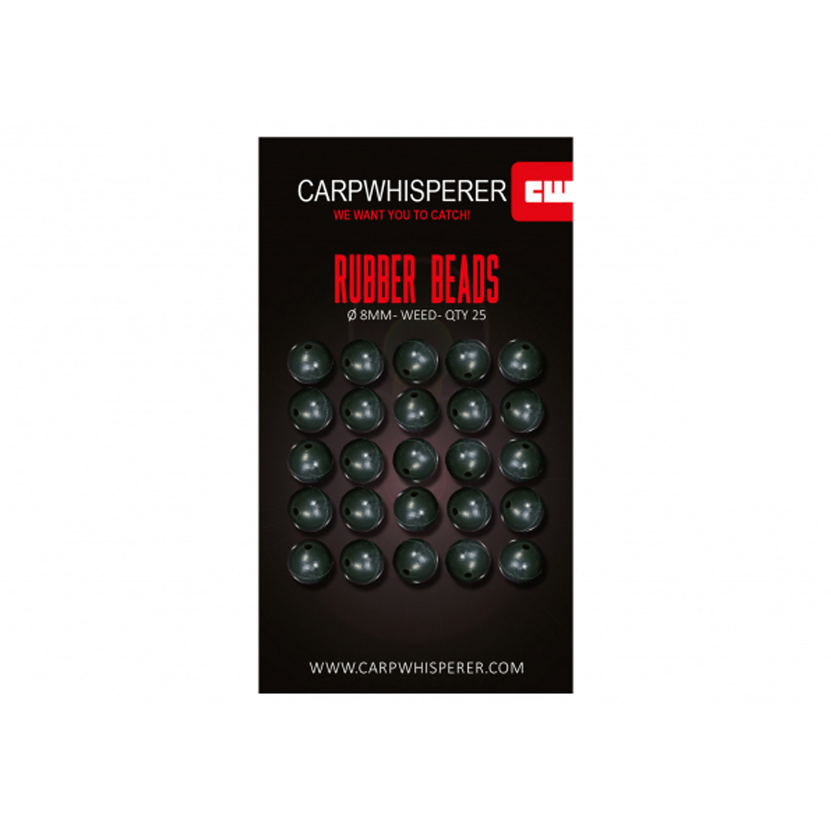 Carp Whisperer - Rubber Bead 6 mm - size 6 -  Weed