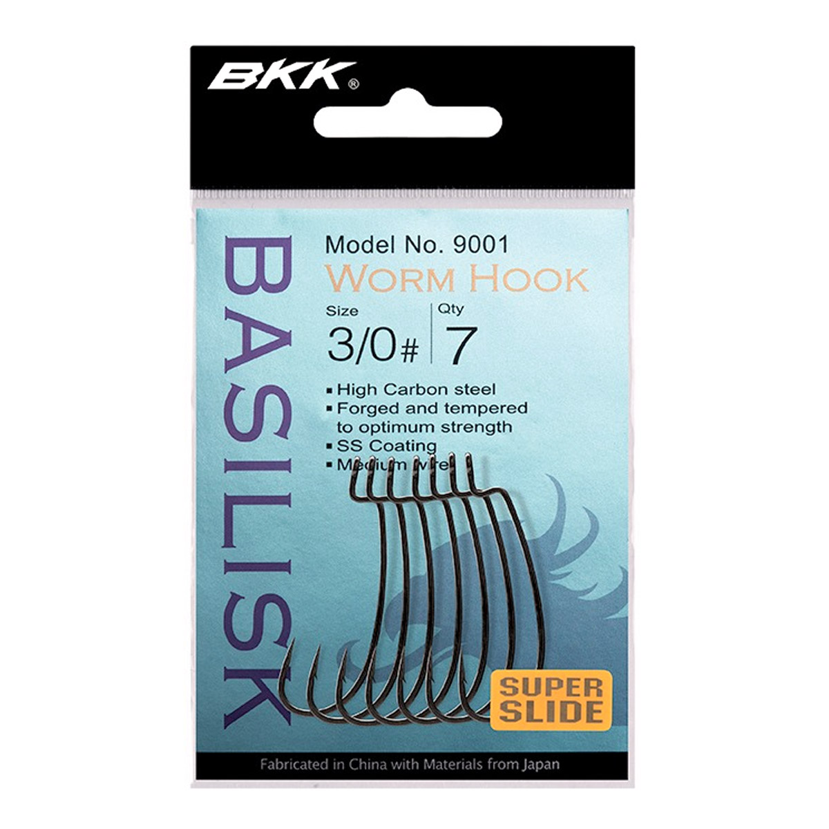 Bkk Balisk Worm Hook -  1 -  1/0 -  2/0 -  3/0