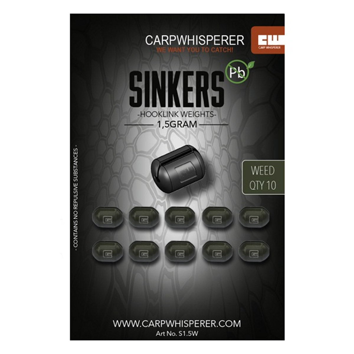 Carp Whisperer - Sinkers Quick Change Weed -  1,5 gram