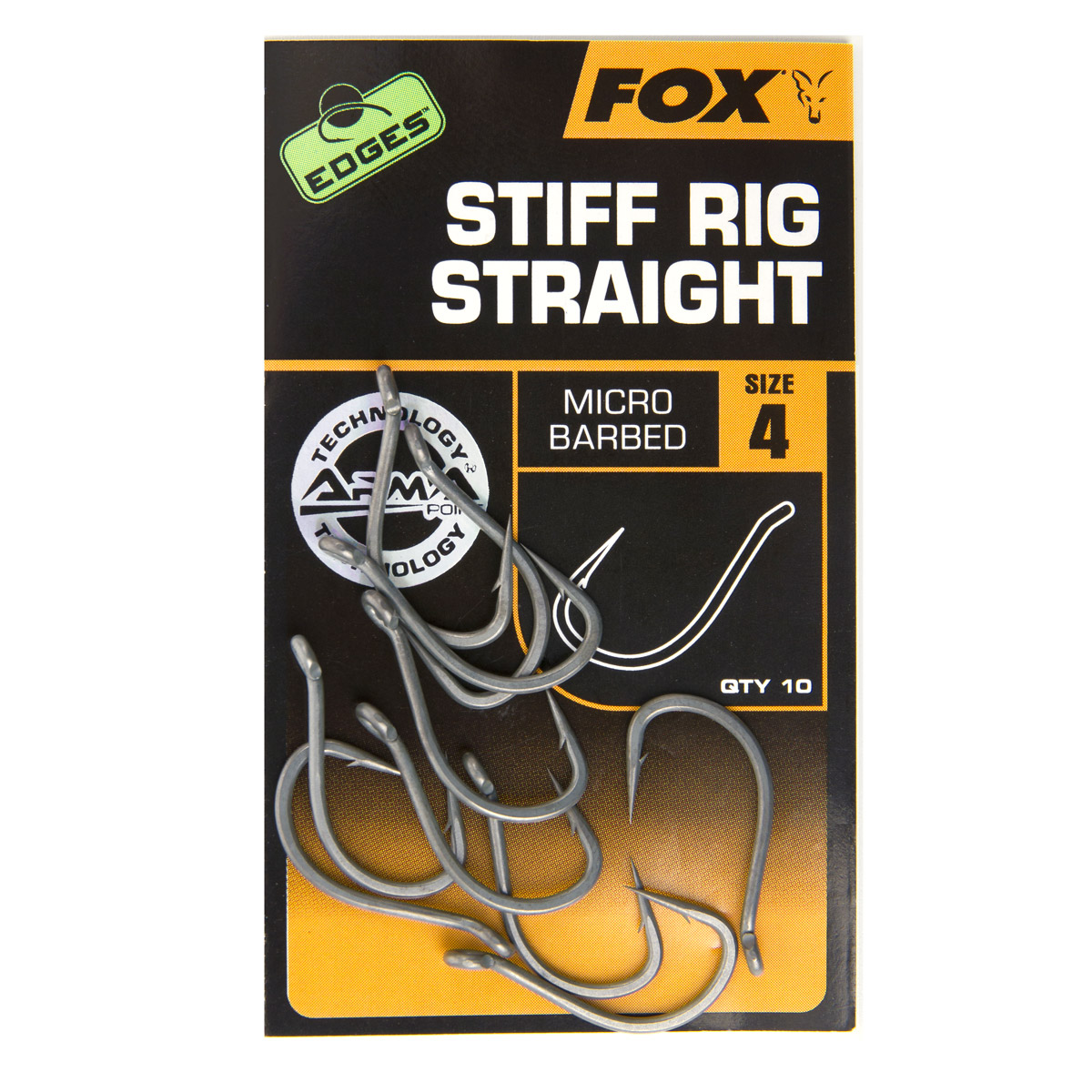 Fox EDGES™ Stiff Rig Straight Hooks