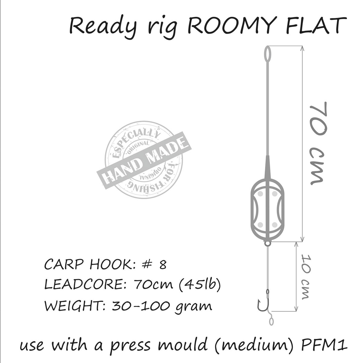 Orange Inline Carp Rig Roomy Flat
