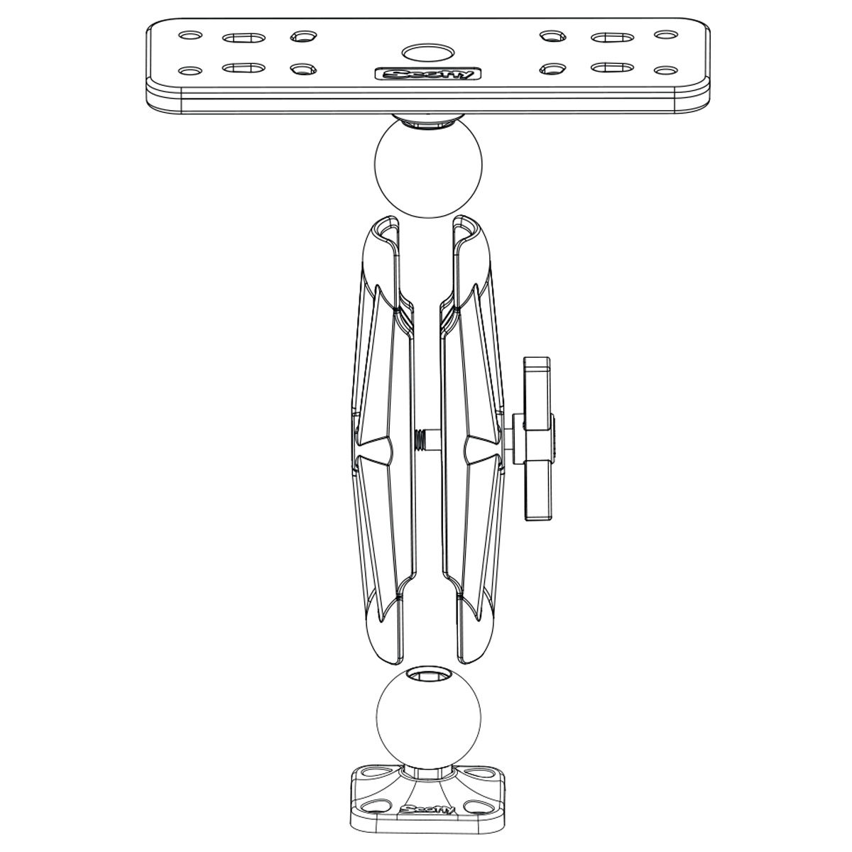 Scotty 165 1,5 Inch Ball System Top Plate