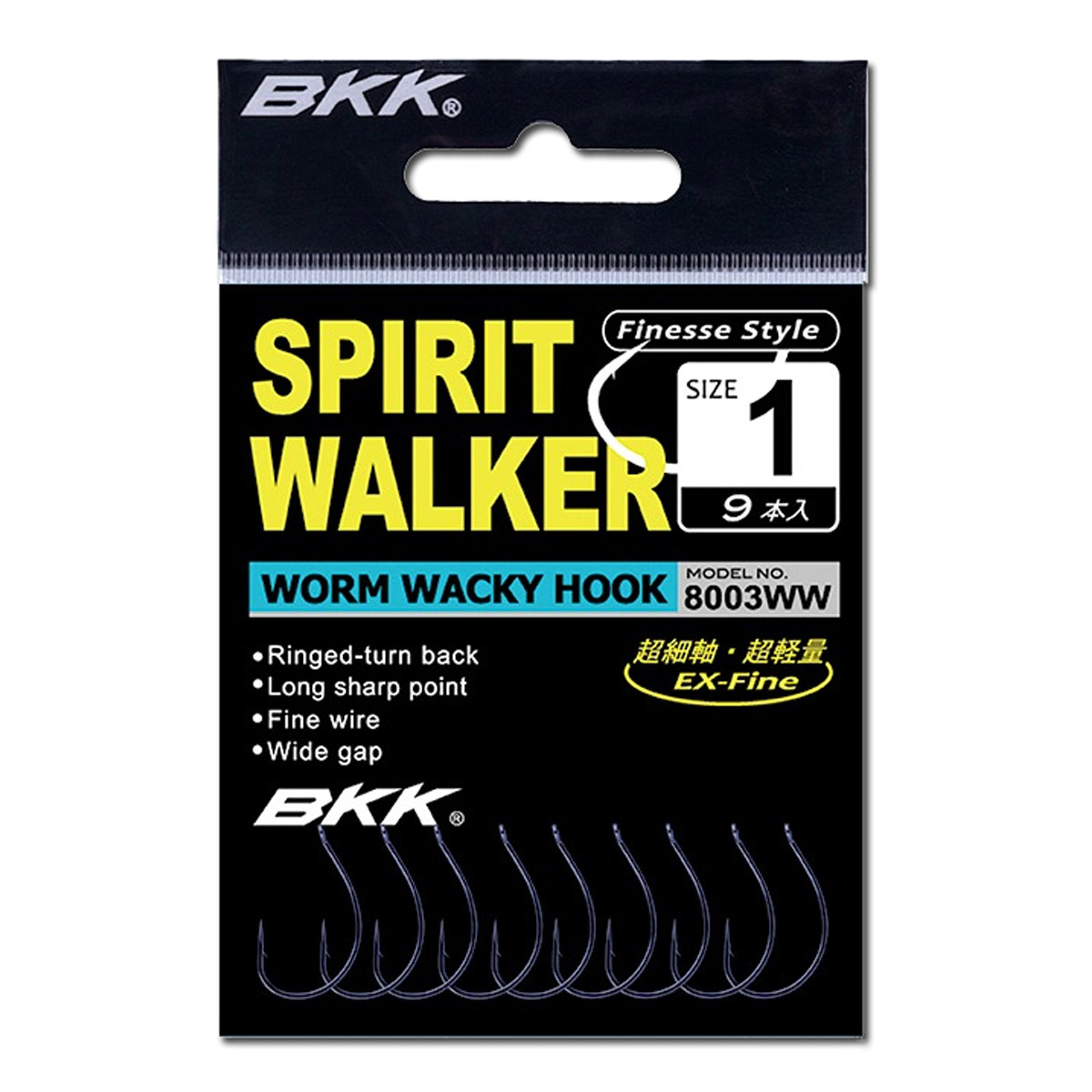 Bkk Spirit Walker Worm Wacky Hooks