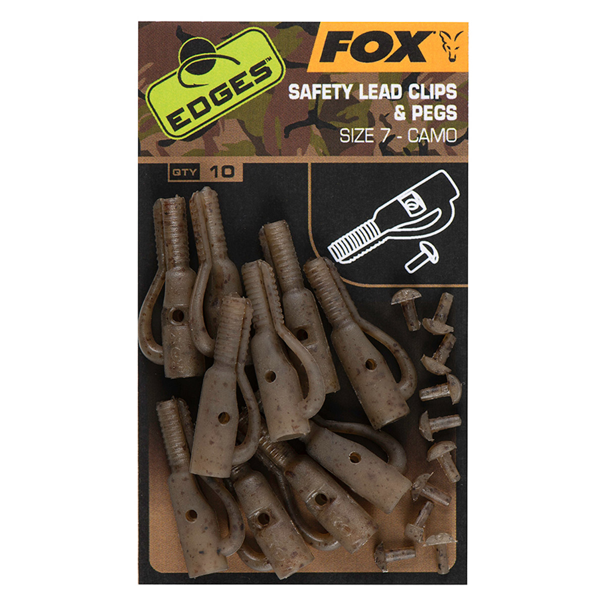 Fox Edges Safety Lead Clips & Pegs Size 7