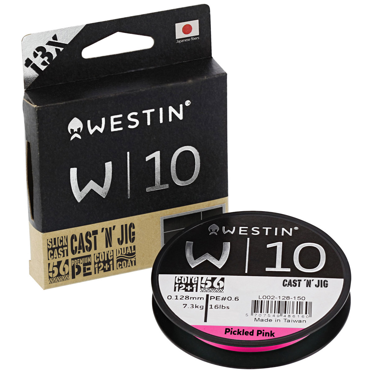 Westin W10 Cast 'N' Jig 13 Braid 110 M Pickled Pink -  0.10 mm -  0.148 mm -  0.128 mm