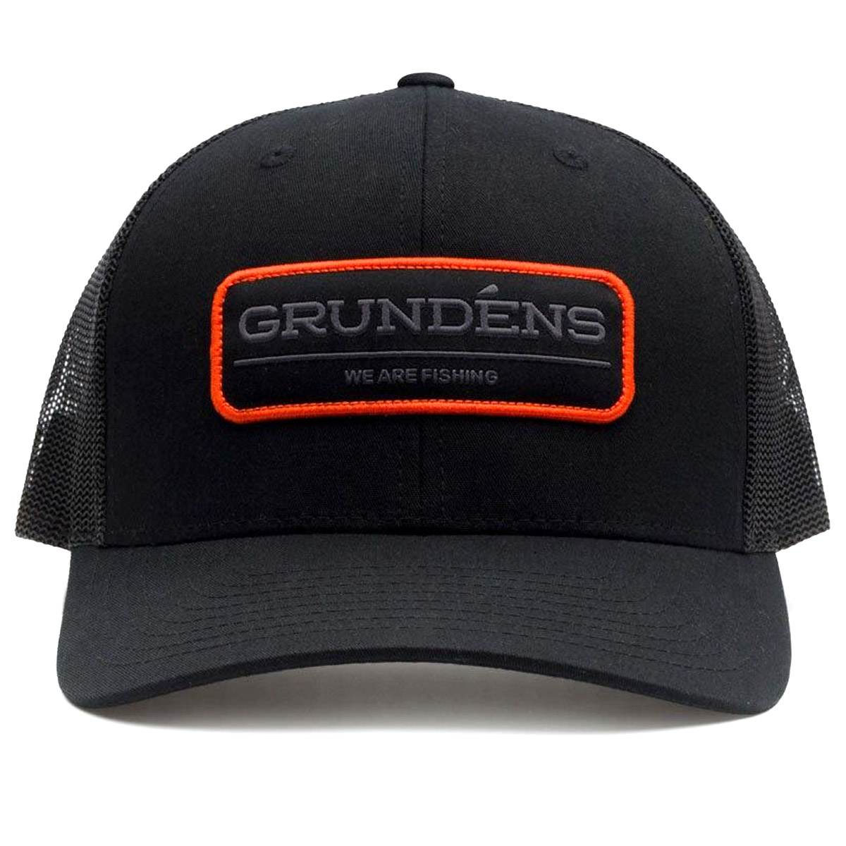 Grundens We Are Fishing Trucker Solid Black