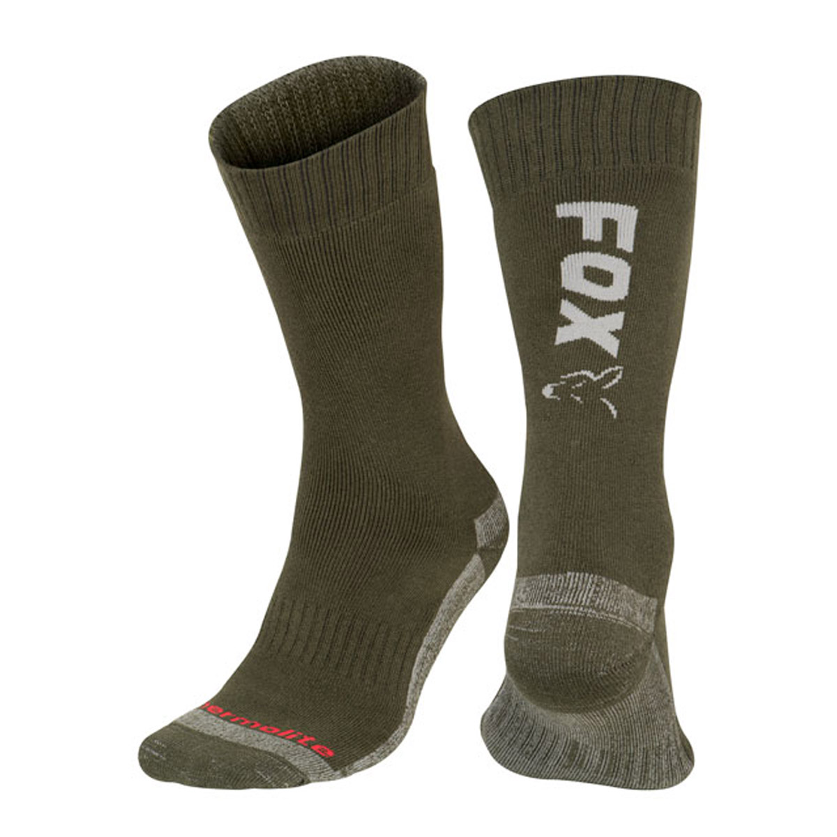 Fox Collection Green / Silver Thermo Sock -  40 - 43 -  44 - 47