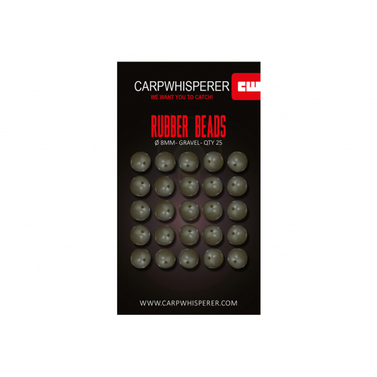 Carp Whisperer - Rubber Bead 8 mm - size 8