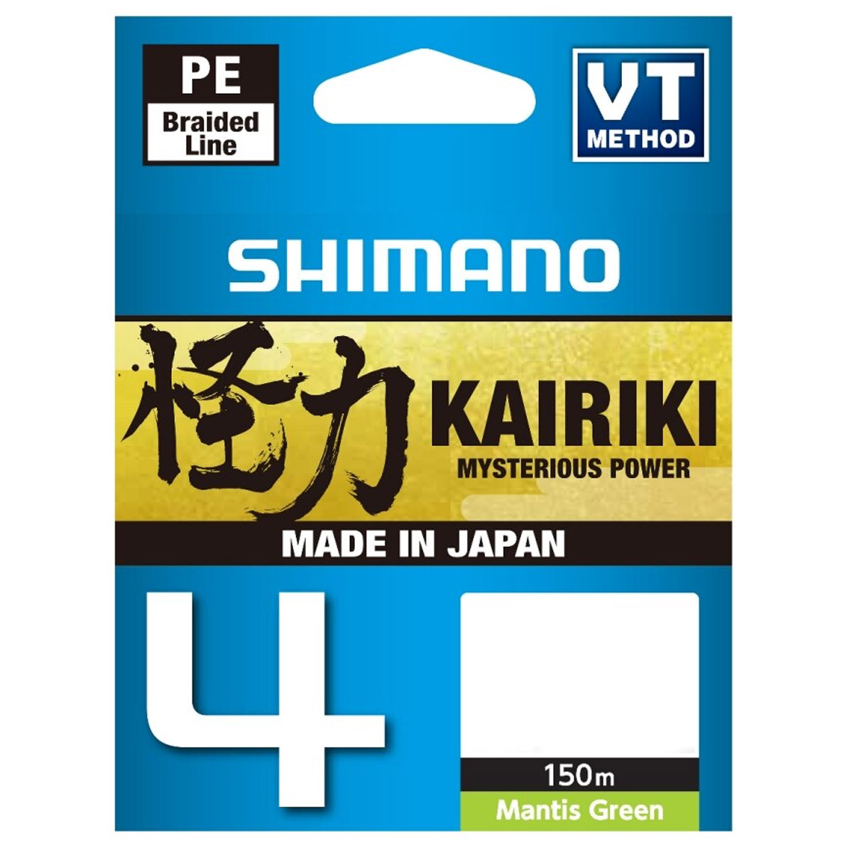 Shimano Kairiki 4-Braid 150 meter Mantis Green Shimano Kairiki 4 150 meter Mantis Green
