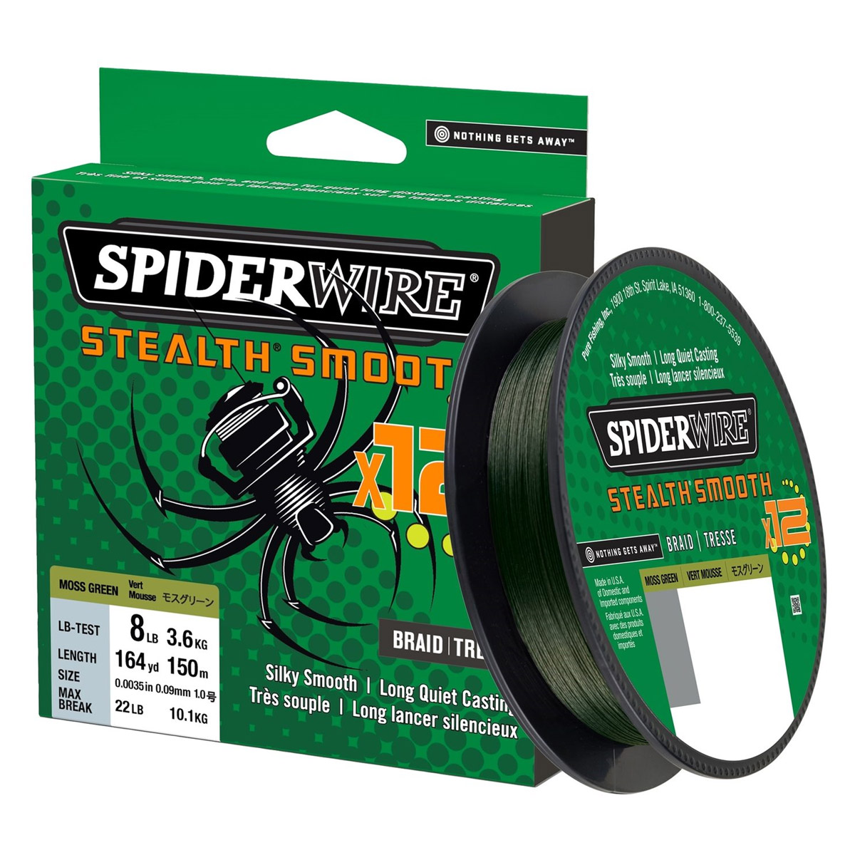 SpiderWire Stealth® Smooth 12 Braid Moss Green 150 M