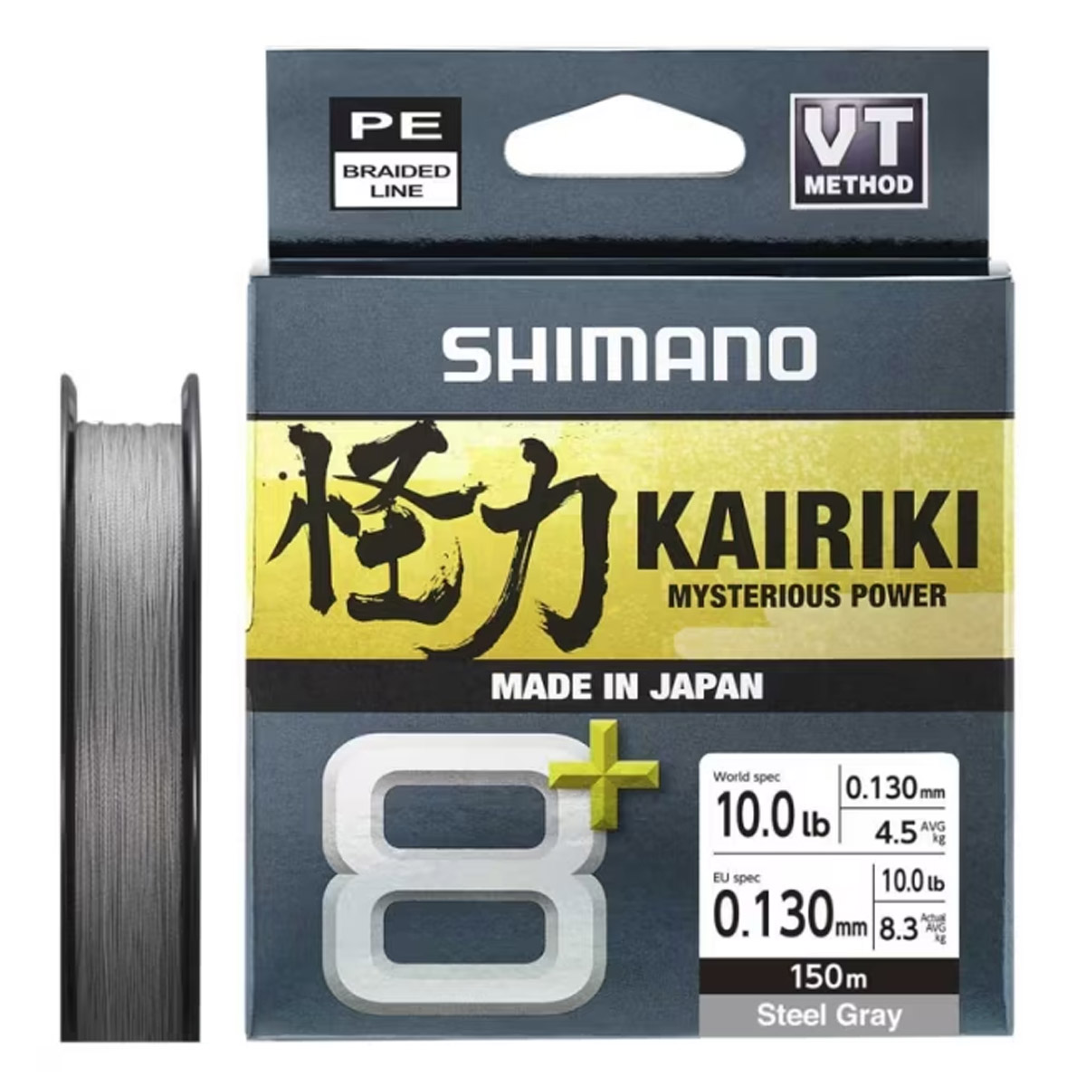 Shimano Kairiki 8+ Steel Grey 150 Meter  Shimano Kairiki 8+ Steel Grey 150 Meter