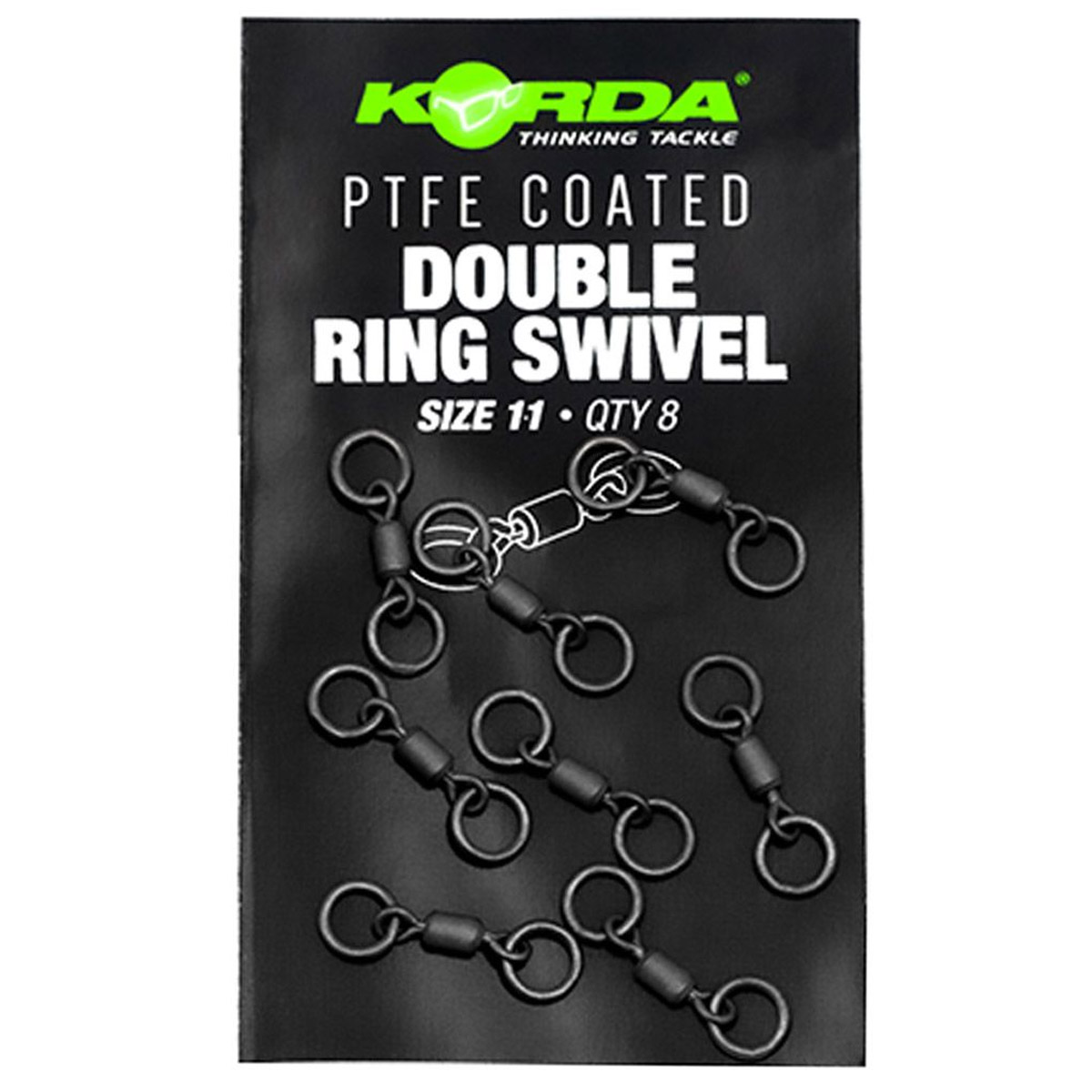 Korda PTFE Coated Double Ring Swivel Size 11