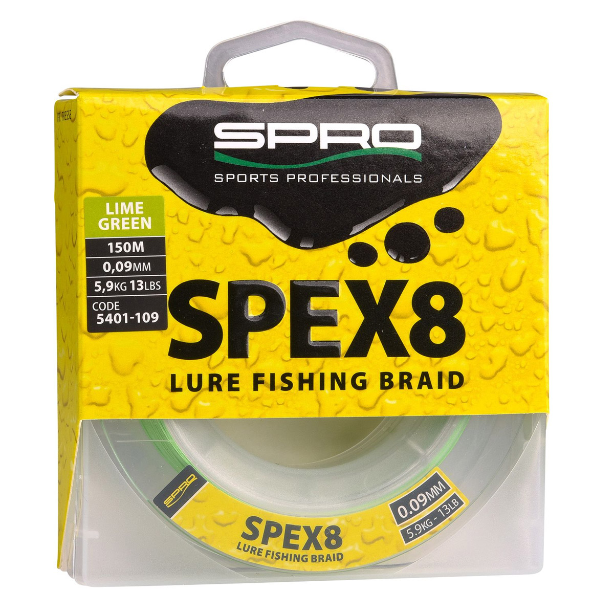 Spro Spex8 Braid Lime Green 150 Meter -  0.30 mm -  0.24 mm -  0.27 mm -  0.09 mm -  0.12 mm -  0.15 mm -  0.18 mm -  0.21 mm