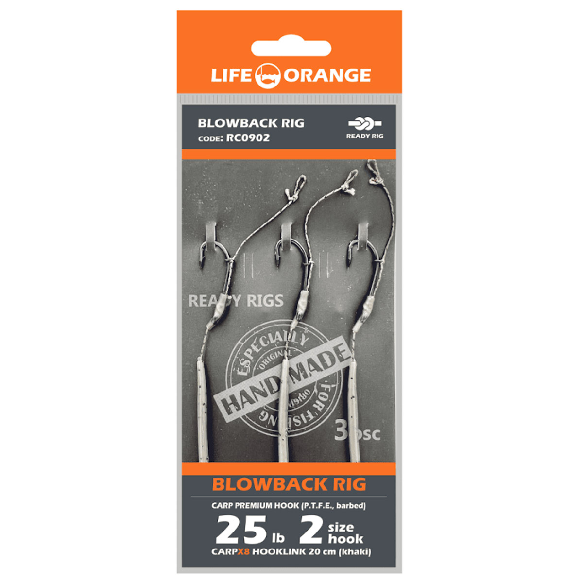 Life Orange Carp Rigs Blowback Rig -  8 -  4 -  6