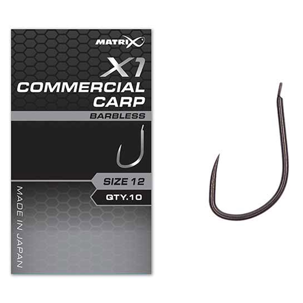 Matrix MX1 Commercial Carp Hooks - Barbless Spade 