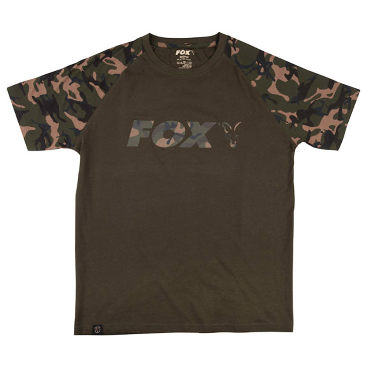 Fox Camo / Khaki Chest Print T-Shirt