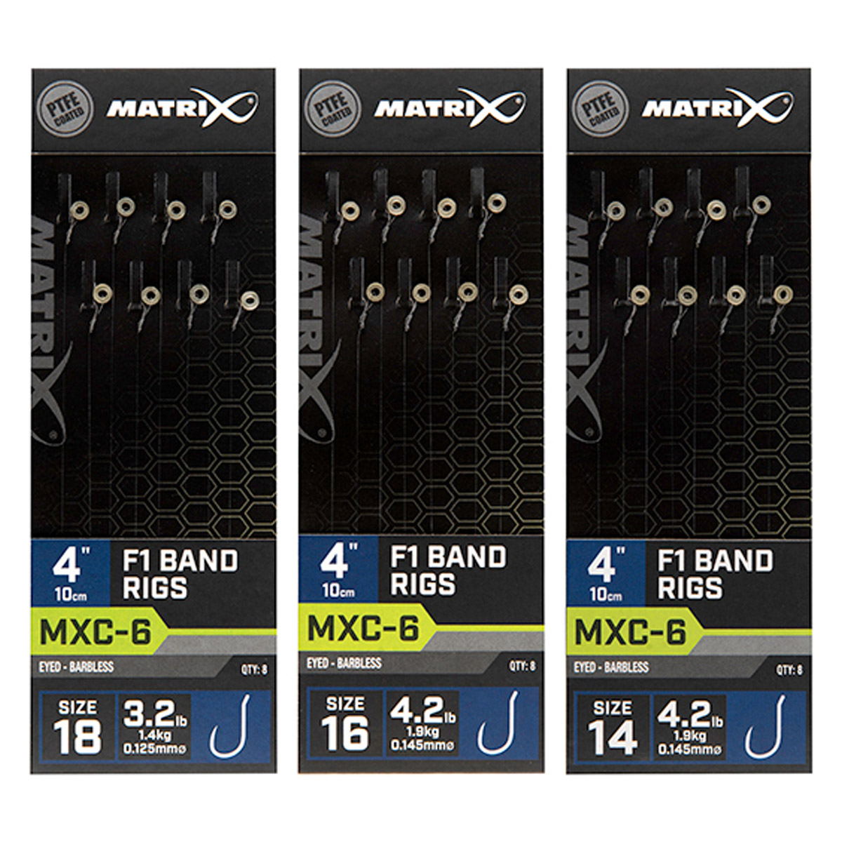 Matrix MXC-6 4" Barbless F1 Bands